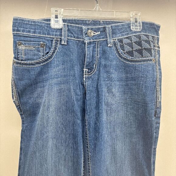Cruel by Cinch Embroidered Denim Blake Woman Stretch Bootcut Jeans 27/3XL NWOT - Picture 2 of 10